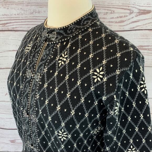 Talbots vintage Scandinavian cardigan metal hooks - Picture 7 of 16